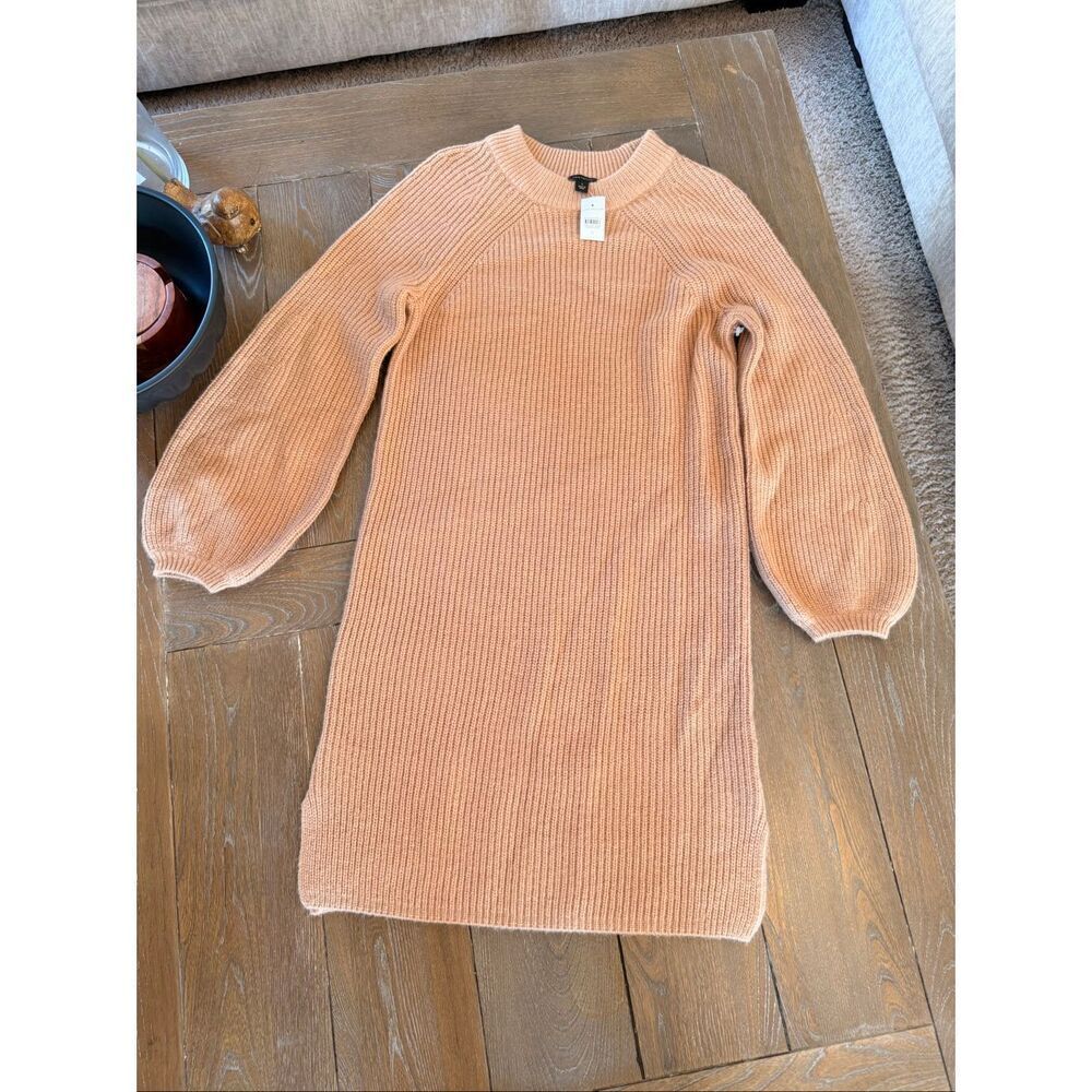 NWT Ann Taylor Brown‎ Knit Sweater Dress Size Small